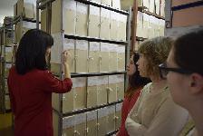 Экскурсия по архивохранилищу. Демонстрация архивных коробов и ярлыков